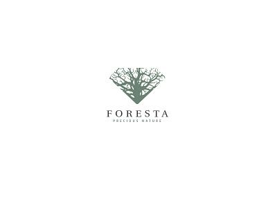 Foresta Logo branch diamond ecologic elegance environment fashion forest jewel nature precious protection tree