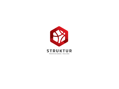 Structure Logo abstract architect box builder connection construction cube hexagon network structure synergy wireframe