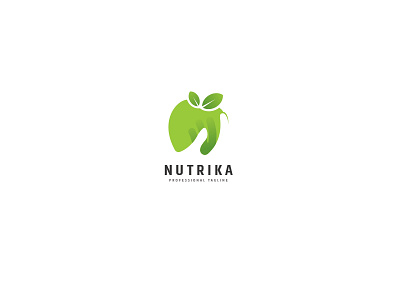 Nutrika Logo apple biological diet fresh fruit health juice medicine nutrition orchard organic tasty