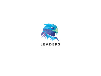 Leader Eagle Logo brave eagle eagle head emperor freedom leadership patriotic phoenix polygon skills triangulation vision