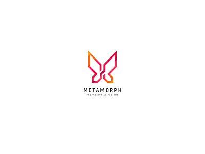 Metamorphosis Butterfly Logo butterfly colorful ecological environment freedom metamorphosis nature resort spa stripes wellness wings