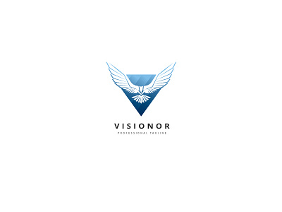 Vision Eagle Logo eagle flight freedom investment leader leadership phoenix protection skill strength vision wings