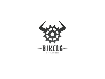 Biking Logo bicycle bike bike gear bike ride gear helmet horn mountain bike strong viking