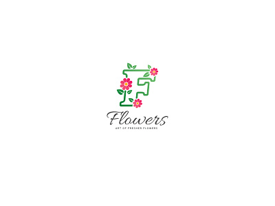 F Letter Flower Logo