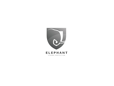 Elephant Shield Logo alarm crest defense elephant elephant logo leadership longevity mammoth powerful pride protection shield strength strong trunk