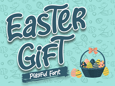 Easter Girf background branding design easter easter eggs icon illustration logo new promotion spring typography vector