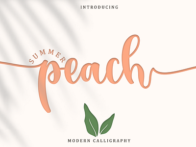 Summer Peach background challigraphy fonts lettering logo love lovely lovelyfont new script