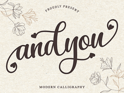 Andyou background challigraphy digitalpaper fonts lettering logo love lovely lovelyfont new