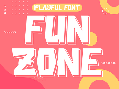 Fun Zone background design illustration logo new