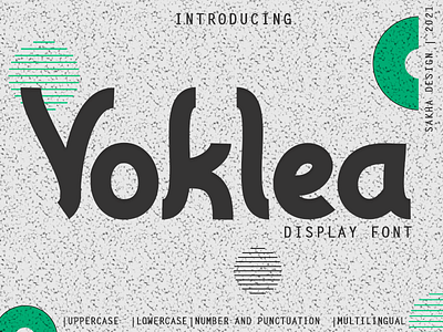 Voklea background design illustration lettering new