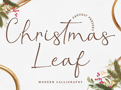 Christmas Leaf background challigraphy christmas design font graphic design halloween illustration lettering logo love lovely new ui