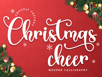 Christmas Cheer background challigraphy christmas design illustration lettering logo love lovely new