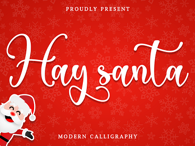 Hay Santa background challigraphy christmas design illustration lettering logo love lovely new