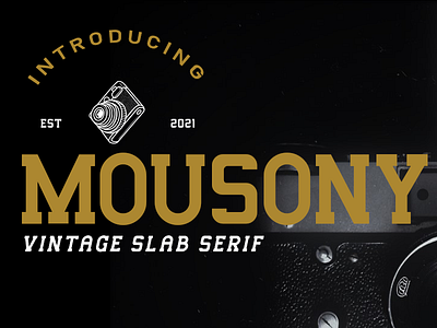 Mousony background design illustration logo love new serif slab slabserif