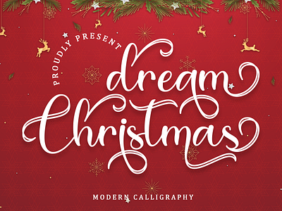 Dream Christmas background challigraphy christmas design illustration lettering logo love lovely new