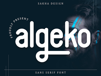 Algeko background coorporate design illustration logo new sans serif