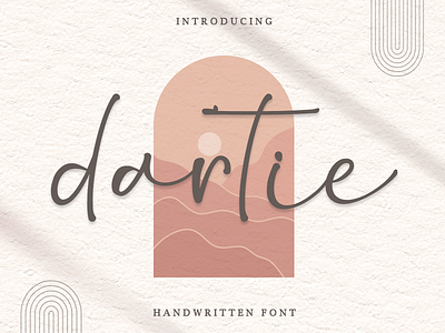 Dartie Handwritten Font background challigraphy design illustration lettering logo love lovely new valentine