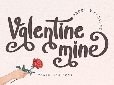 Valentine Mine background challigraphy design lettering logo love lovely new valentine valentines day