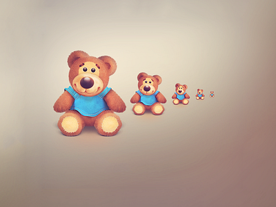 Teddy bear icons animal bear cute furry icon teddy