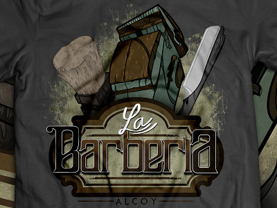La Barberia Barbershop barbershop barberstore illustration logo merchandise tshirt vector vintage