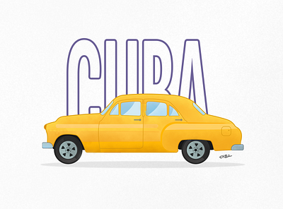 Cuba car animation art car design drawing illustration illustration car