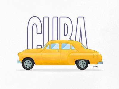 Cuba car animation art car design drawing illustration illustration car