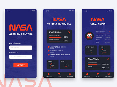 Nasa Mission Control Concept App app concept app design app ui figmadesign mobile design nasa ui ux web design