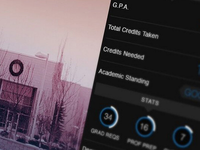 University Graduation Planner dashboard design desktop gamification graduation plan ui ux