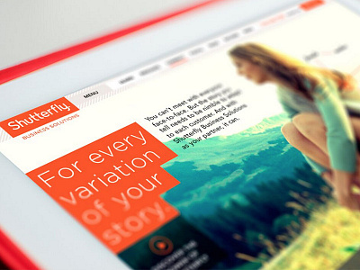 Shutterfly Business Solutions design desktop tablet ui ux website