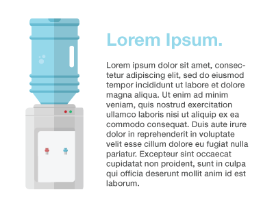 Water Cooler cooler design flat icon illustrator ui vector water