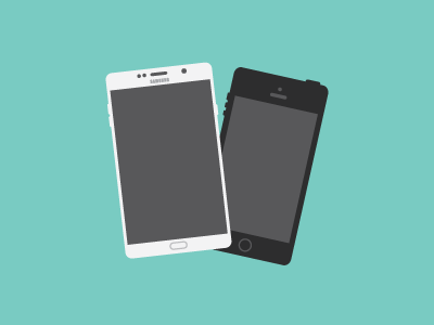 Mobile android apple design flat icon illustrator mobile ui vector
