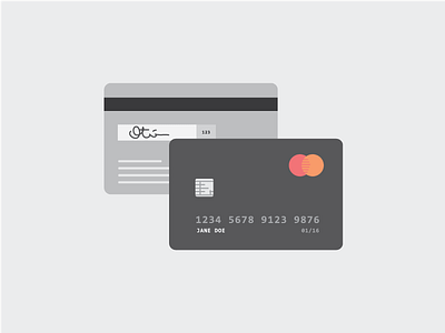 Mastercard card credit design flat icon illustrator ui vector
