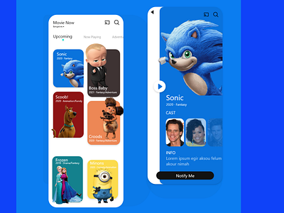 Movie app app design ui ux