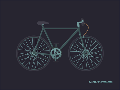 Bicycle bicycle bike dark flat glow illustration illustrator practice shadow vector
