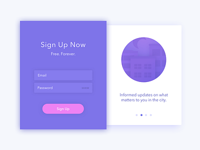 Sign Up experiments onboarding sign up ui walkthrough