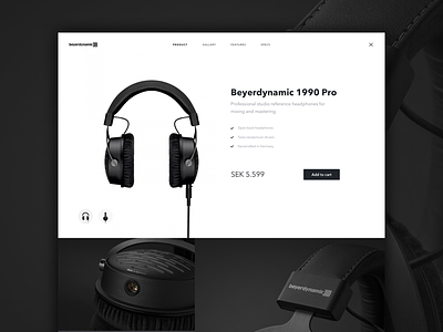 Headphones headphones minimal music product ui web