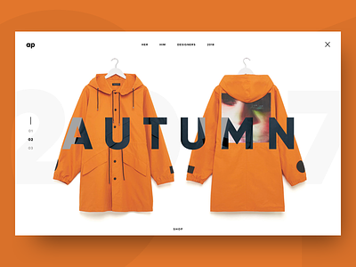 Autumn Fashion autumn design fashion minimal product ui web webshop
