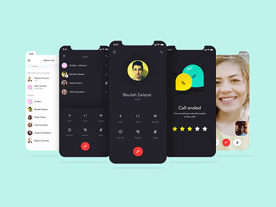 Calls app calls clean conference interface ios minimal mobile phone product ui ux video