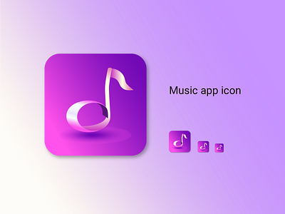 Music app icon dailyui 005 design icon illustrator
