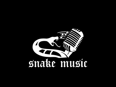 snake music logo design.