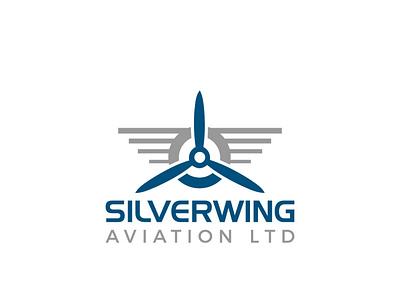Silverwing Aviation Ltd branding design flat icon illustration illustrator logo minimal typography vector