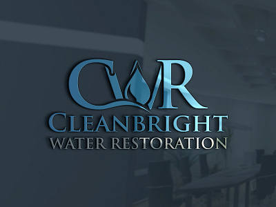 Water Restoration branding cleaning logo construction logo design environment design flat graphic design icon logo typography vector water drop