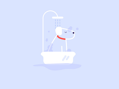 Bath time animal bath character dog illustration shop sketch vector