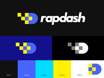 Rapdash Logo Treatment 8bit baseball data digitized fire fireball logo logo design