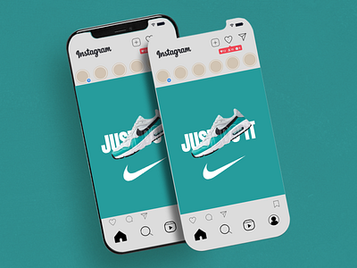 Nike Sneaker instagram poster banner design branding canva canva templates design graphic design nike sneakers social media post