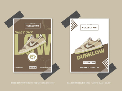 Nike dunk low poster banner design canva canva templates graphic design social media post