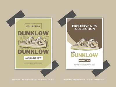 Nike dunk low poster banner design canva canva templates design graphic design social media post