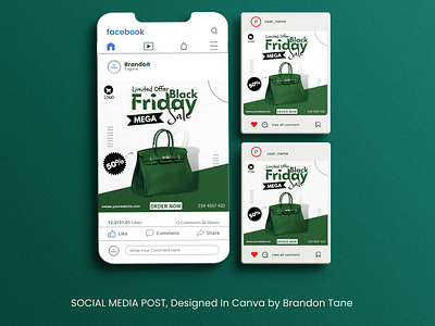 Ecommerce product social media post template banner design canva canva templates ecommerce graphic design products template social media post