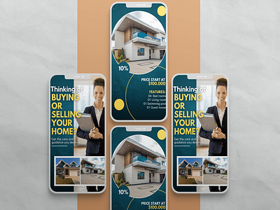 Real estate instagram stories Canva templates banner design canva canva templates design graphic design instagram stories social media post stories