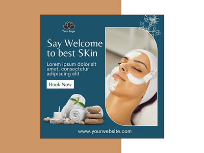 SPA and SKINCARE instagram post template designed in Canva banner design canva canva templates facebook post graphic design instagram post instagram template social media post social media post template